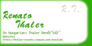 renato thaler business card